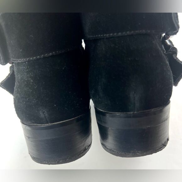 Marc Fisher Black Parole Buckle Moto Boots - Picture 6 of 10